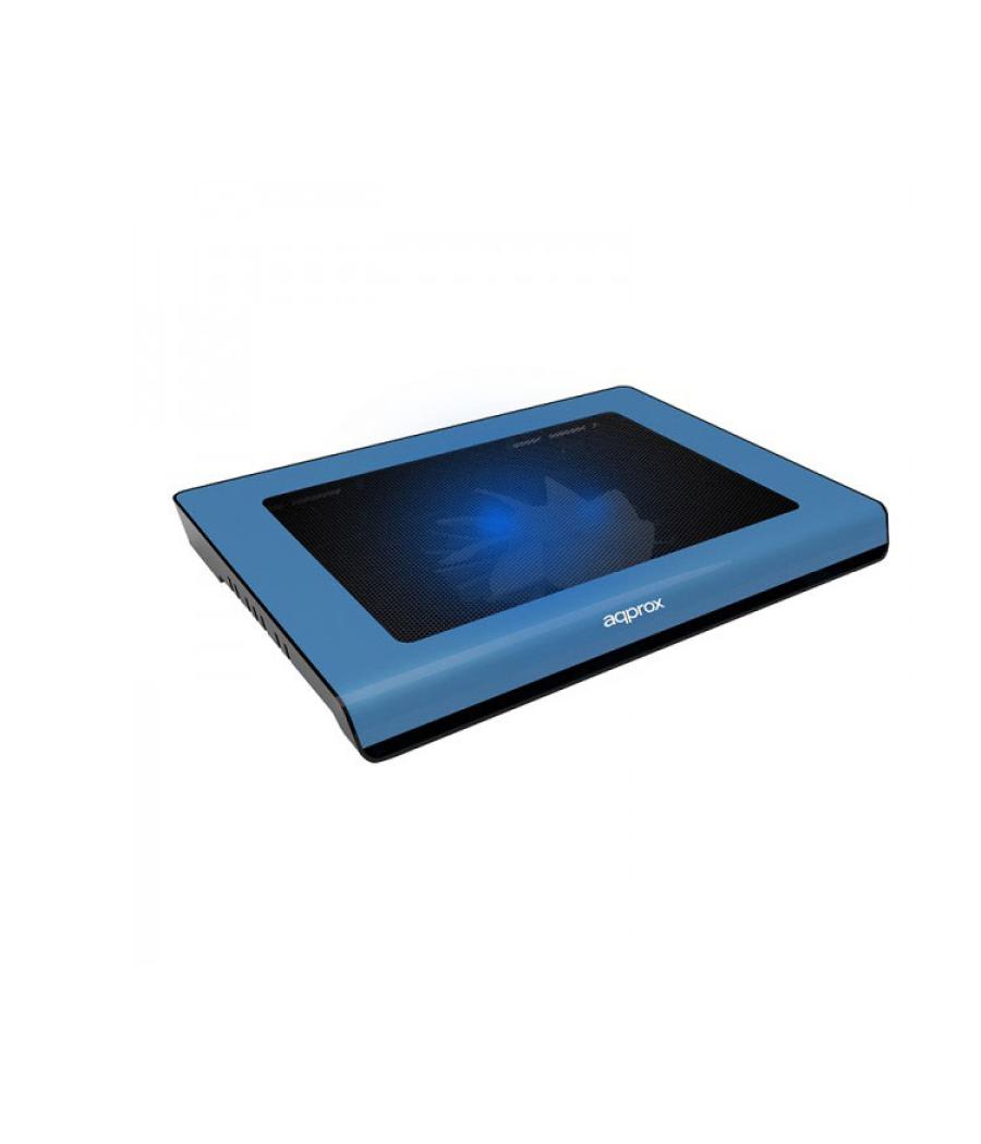 Laptop cooler pad 14'' 2 leds azul approx