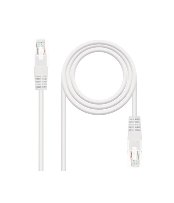 Cable de red latiguillo rj45 utp cat6 awg24 1 m blanco nanocable