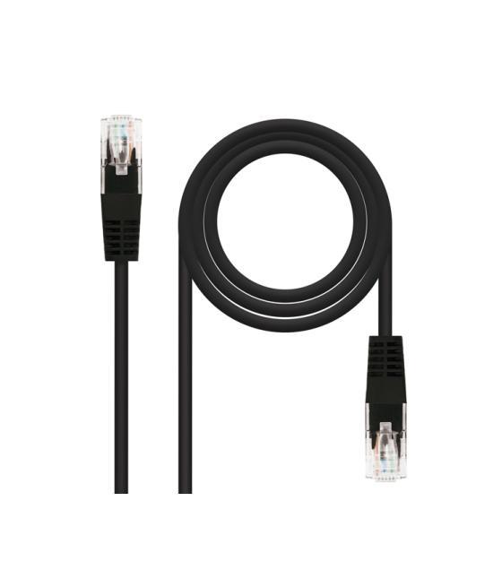 Cable de red latiguillo rj45 utp cat6 awg24 0.5 m negro nanocable