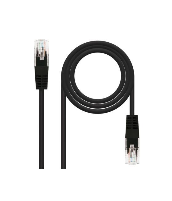 Cable de red latiguillo rj45 utp cat6 awg24 2 m negro nanocable