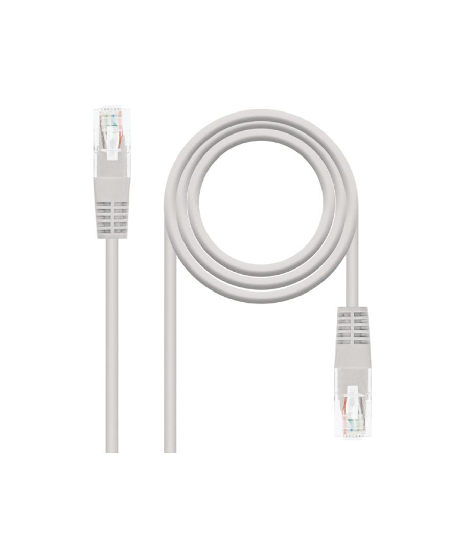 Cable de red latiguillo rj45 cat.5e utp awg24 1.5 m gris nanocable