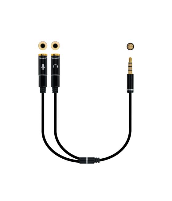 Cable adaptador audio jack 3.5/m jack 3.5/h 30cm nanocable