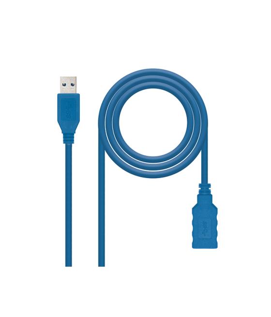 Cable usb tipo a/m - a/h 1 m azul nanocable