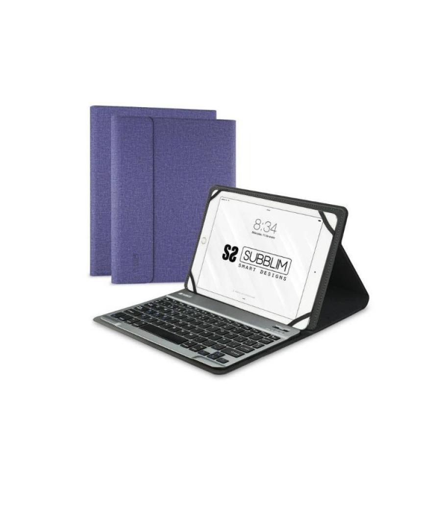 Funda + teclado tablet keytab pro bluetooth 10.1'' morado subblim