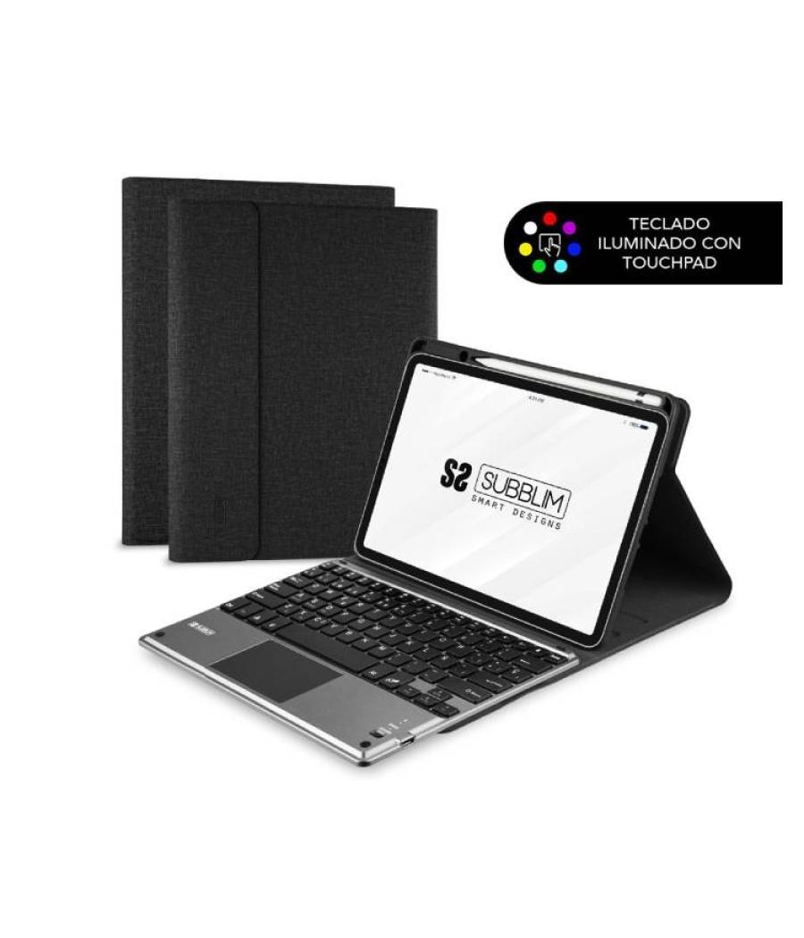 Funda + teclado tablet keytab pro bl bt ipad pro 12.9'' 2021/20 negro subblim