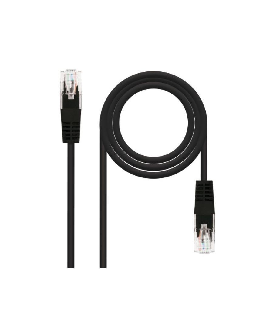 Cable de red latiguillo rj45 utp cat6 awg24 0.30 m negro nanocable