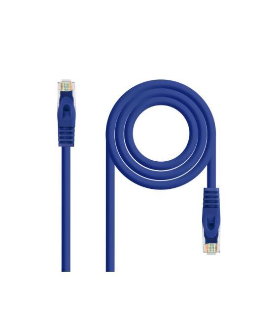 Cable de red latiguillo rj45 utp cat6a awg24 lszh 0.30 m azul nanocable