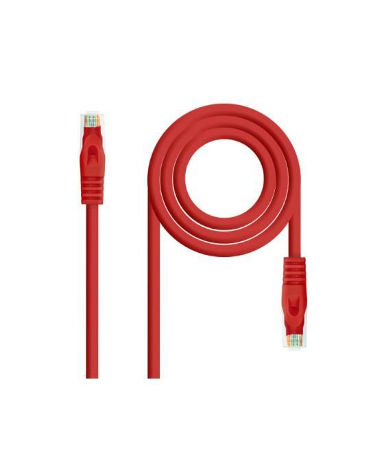 Cable de red latiguillo rj45 utp cat6a awg24 lszh 0.30 m rojo nanocable