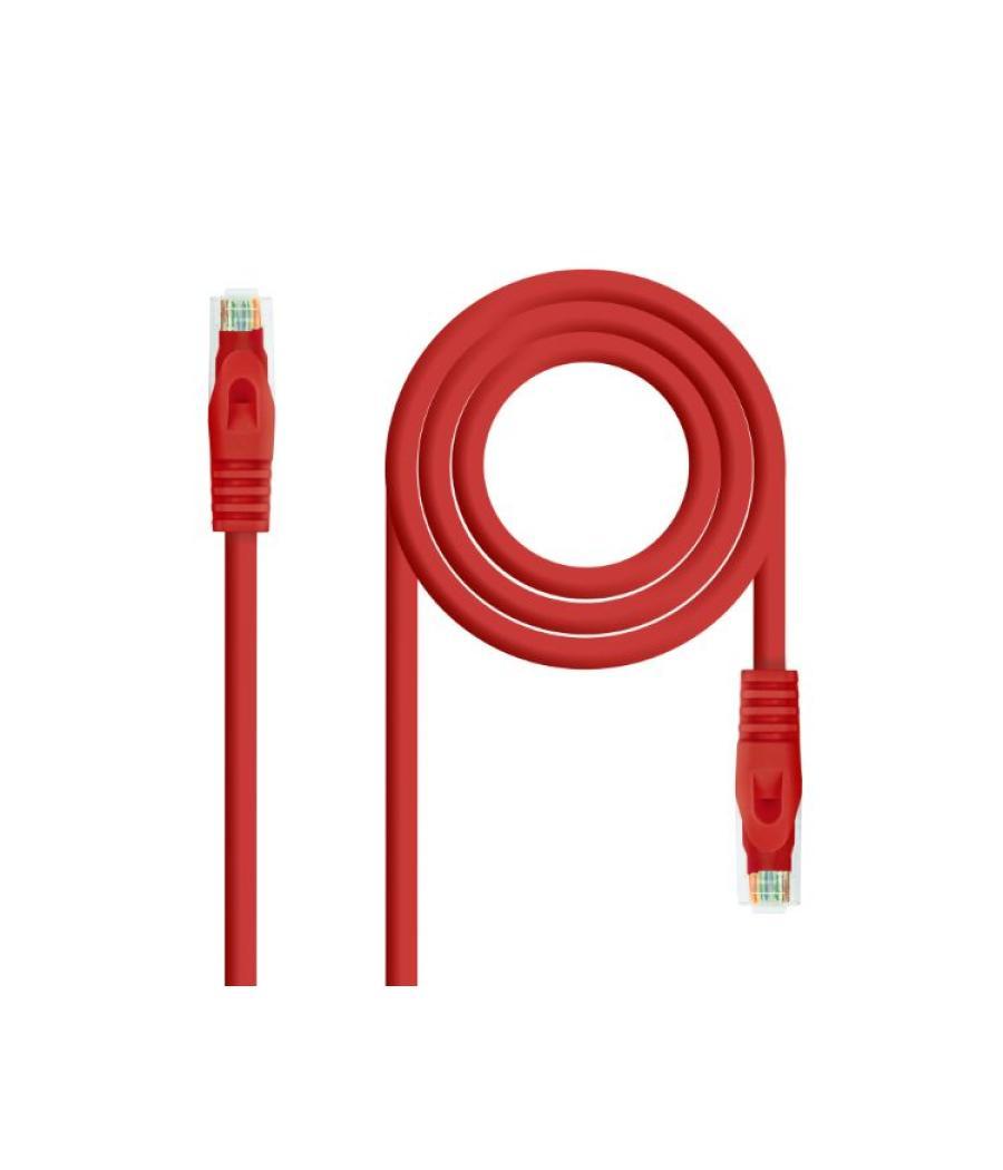 Cable de red latiguillo rj45 utp cat6a awg24 lszh 0.30 m rojo nanocable