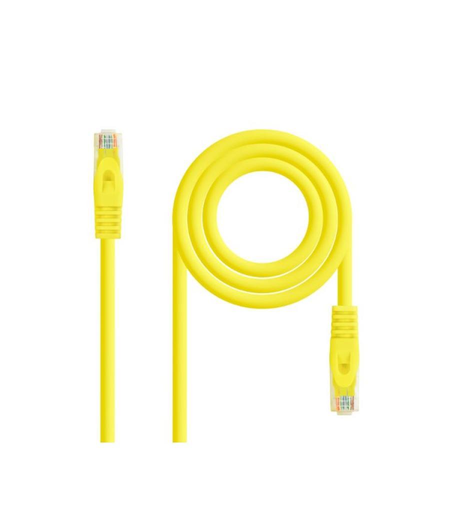 Cable de red latiguillo rj45 utp cat6a awg24 lszh 0.30 m amarillo nanocable