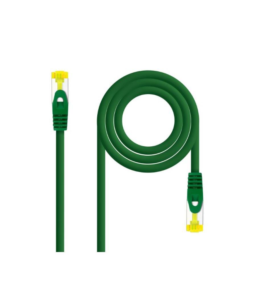 Cable de red latiguillo rj45 sftp cat6a awg26 0.25 m verde nanocable