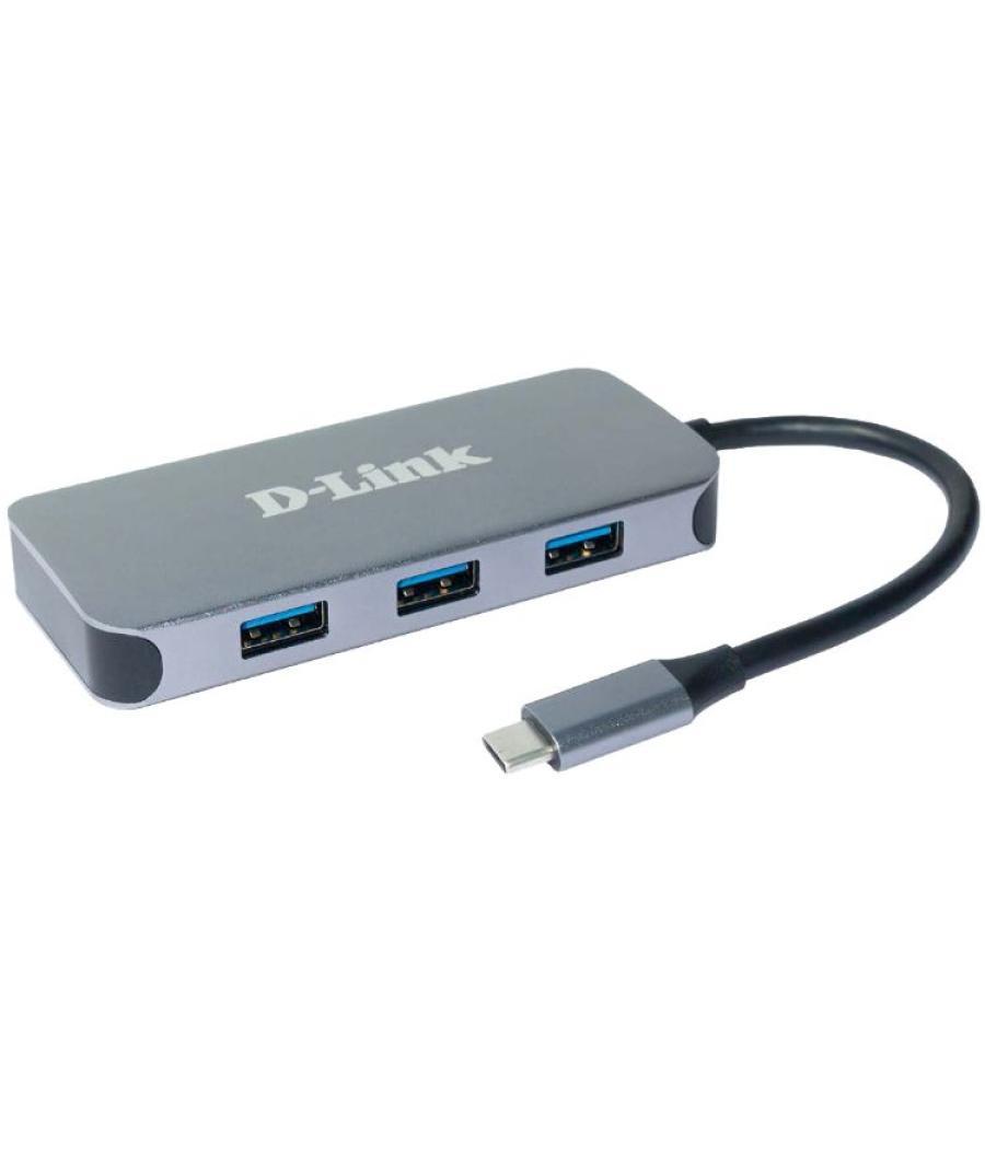 D-link docking station usb-c 6 en 1 con hdmi/ethernet/suministro electrico