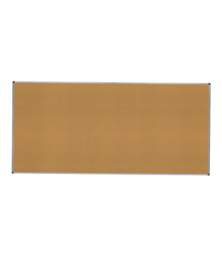 Pizarra corcho rocada marco aluminio con cantóneras 120x240 cm