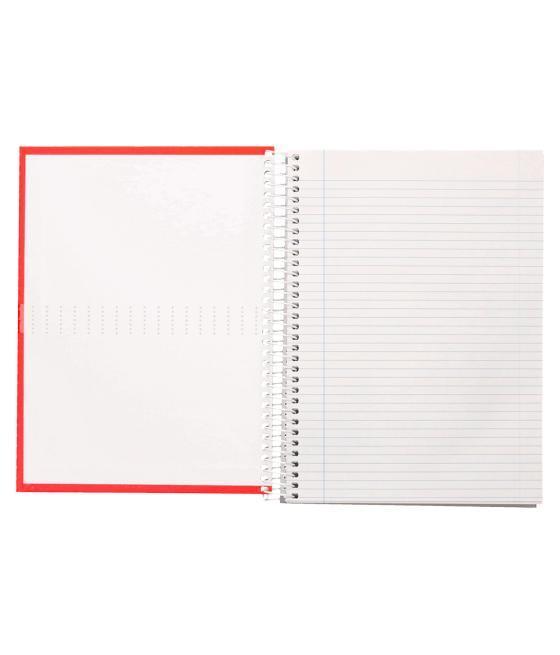 Cuaderno espiral liderpapel a5 crafty tapa forrada 80h 90 gr rayado horizontal con margen colores surtidos