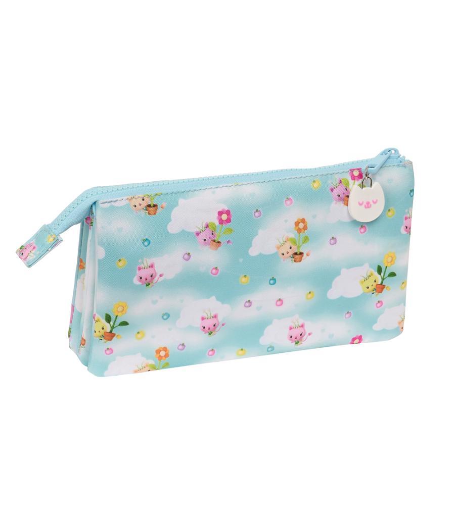 Bolso escolar portatodo safta triple gabby s dollhouse 120x220x30 mm