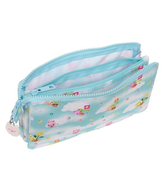 Bolso escolar portatodo safta triple gabby s dollhouse 120x220x30 mm