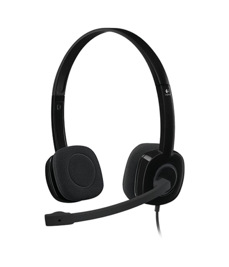 Auriculares logitech h151/ con micrófono/ jack 3.5/ negros