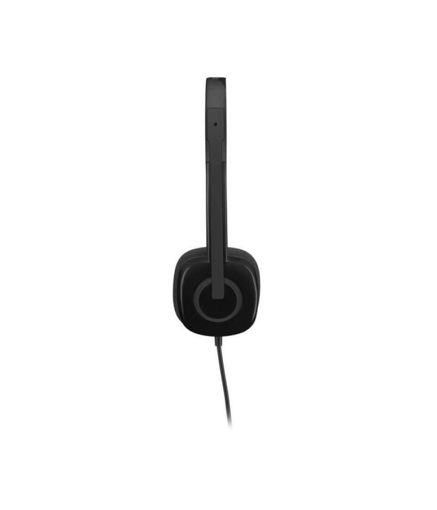 Auriculares logitech h151/ con micrófono/ jack 3.5/ negros