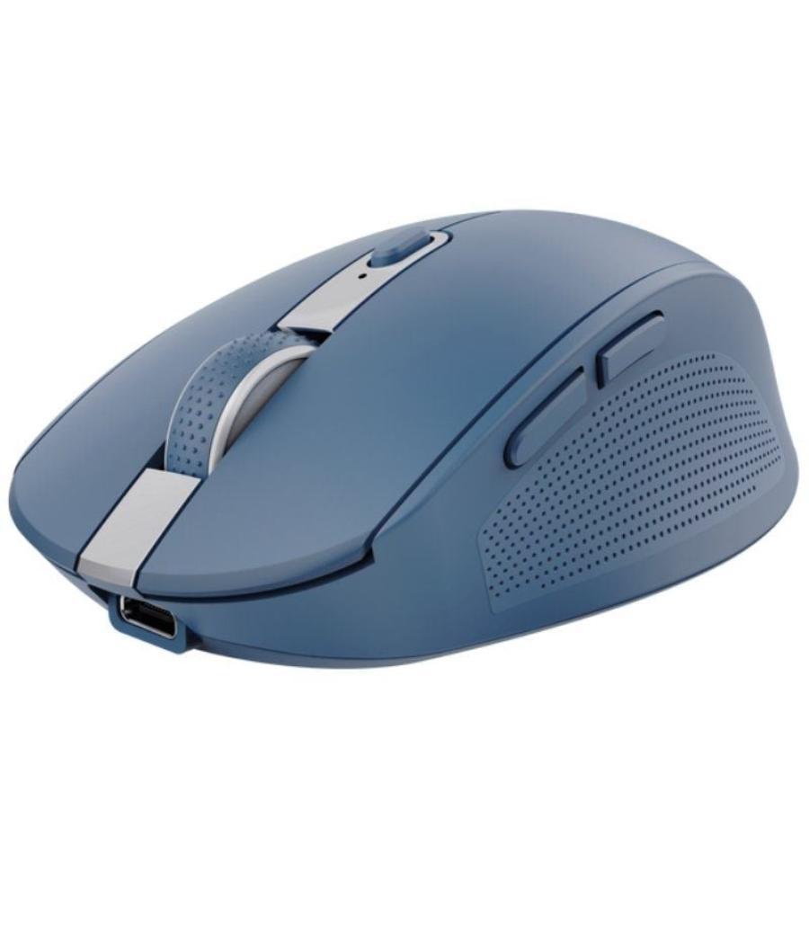 Ratón inalámbrico por bluetooth trust ozaa compact wireless/ batería recargable/ hasta 3200 dpi/ azul