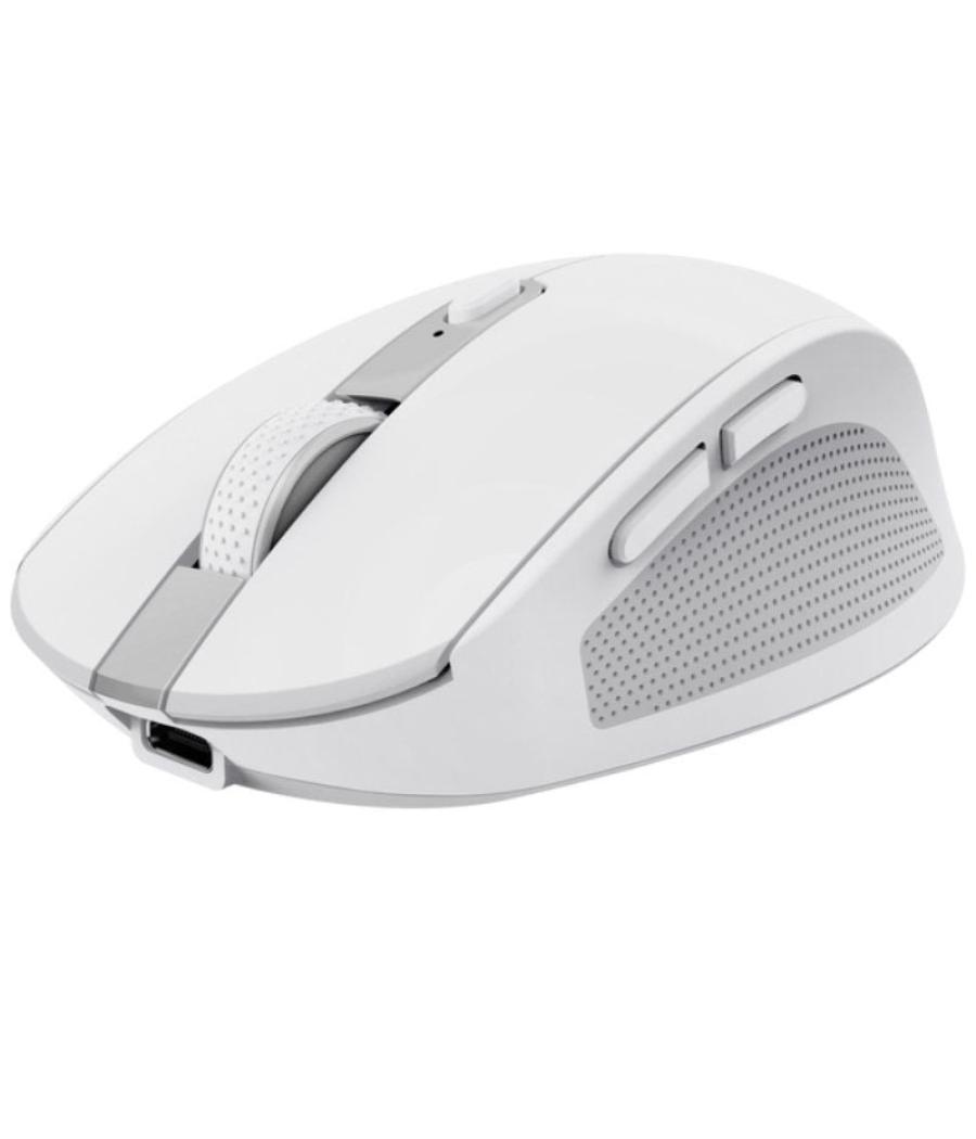 Ratón inalámbrico por bluetooth trust ozaa compact wireless/ batería recargable/ hasta 3200 dpi/ blanco