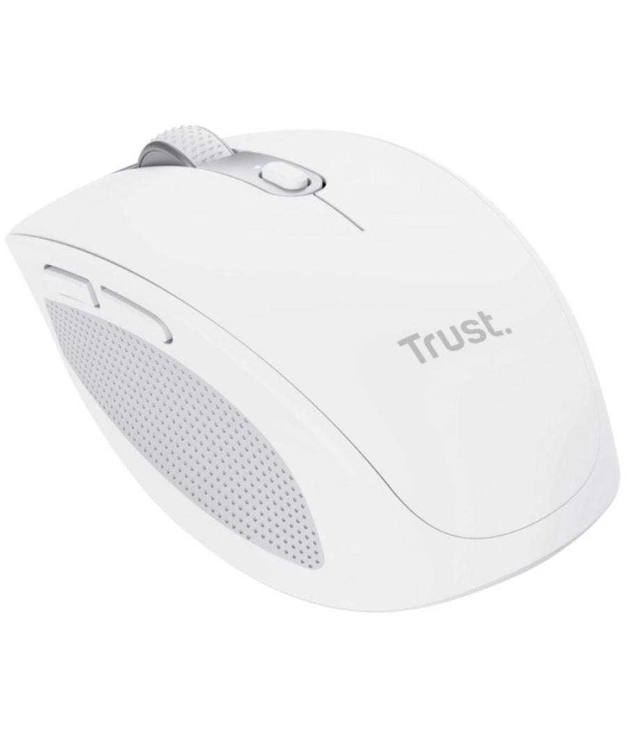 Ratón inalámbrico por bluetooth trust ozaa compact wireless/ batería recargable/ hasta 3200 dpi/ blanco