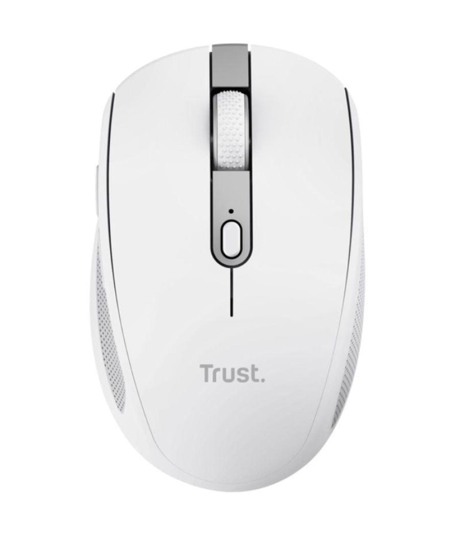 Ratón inalámbrico por bluetooth trust ozaa compact wireless/ batería recargable/ hasta 3200 dpi/ blanco