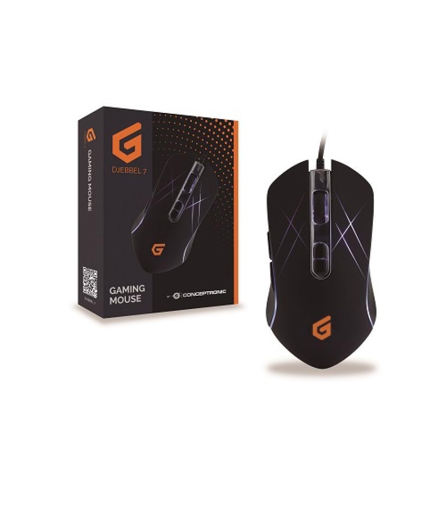 Mouse conceptronic gaming djebbel01b usb alta sensibilidad sensor 3200dpi