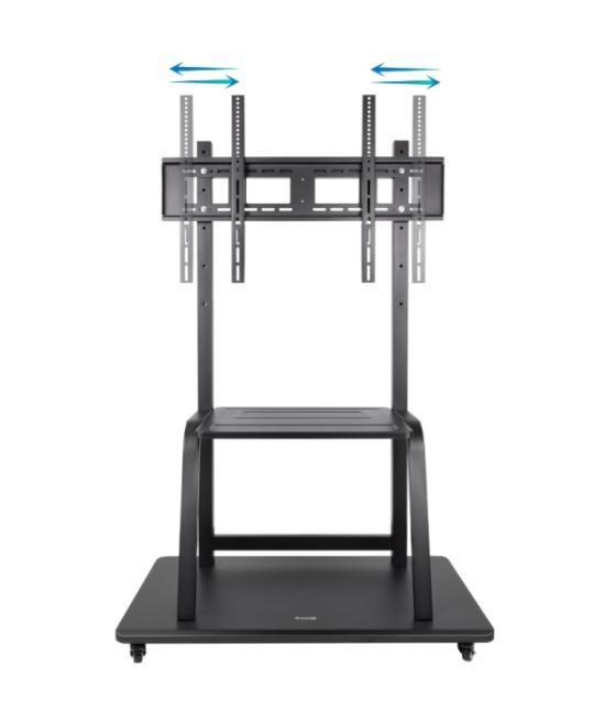 Soporte de suelo con ruedas tooq fs20101m-b para pantallas de 37-100 max. 150kg vesa max. 800x600 con bandejas multiusos negro