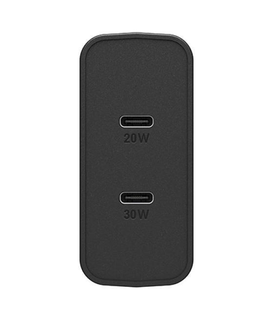 OtterBox EU Wall Charger 50W - 1X USB-C 30W + 1X USB-C 20W USB-PD, negro