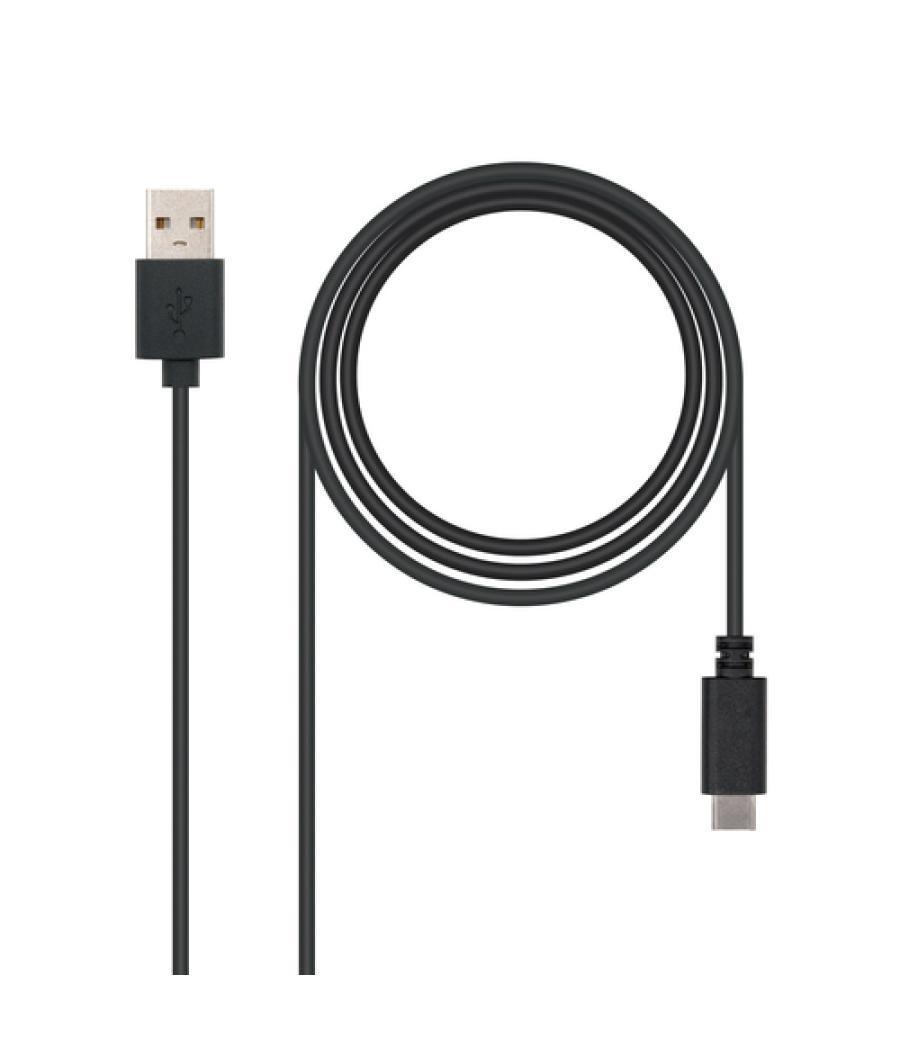 Nanocable - cable usb 2.0 3a tipo usb-c/m-a/m 1m negro