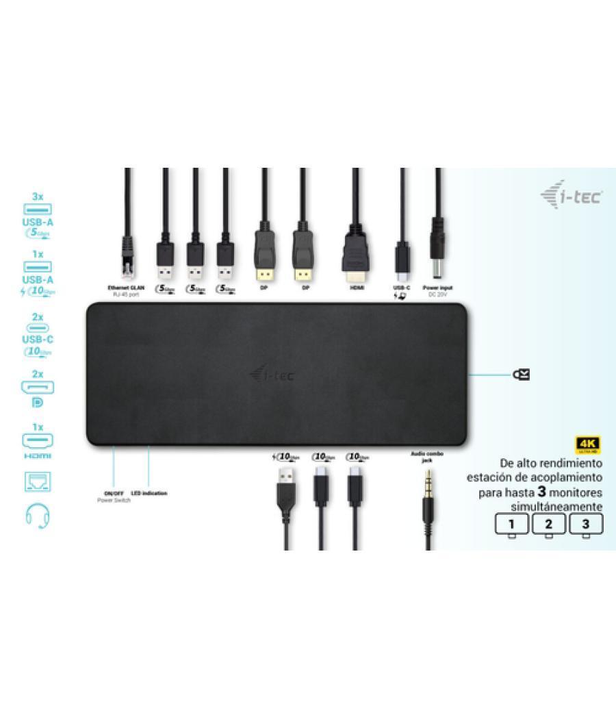 i-tec USB-C Triple Display Docking Station Gen 2 Pro + Power Delivery 100W