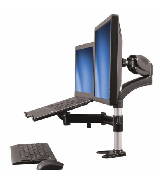 StarTech.com Brazo para un Monitor - Base para Ordenador Portátil con Ajuste de Altura de un Toque