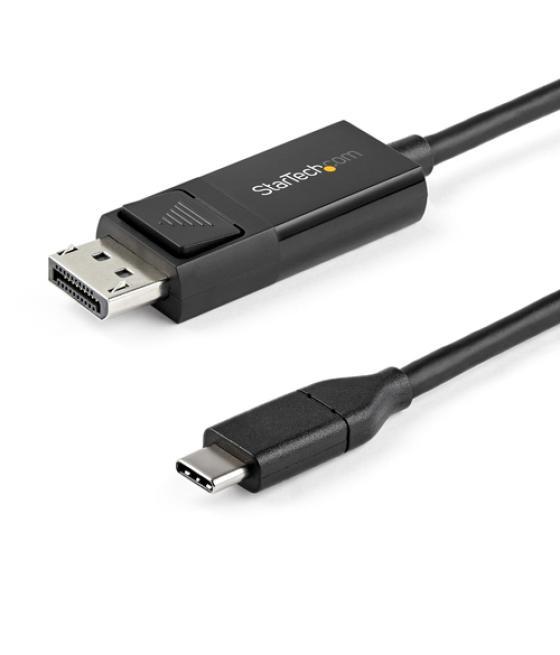 StarTech.com Cable de 2m USB C a DisplayPort 1.2 de 4K a 60Hz - Cable Adaptador de Vídeo Bidireccional DP a USB-C o USB-C a DP R