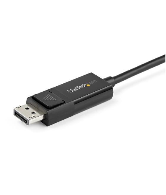 StarTech.com Cable de 2m USB C a DisplayPort 1.2 de 4K a 60Hz - Cable Adaptador de Vídeo Bidireccional DP a USB-C o USB-C a DP R