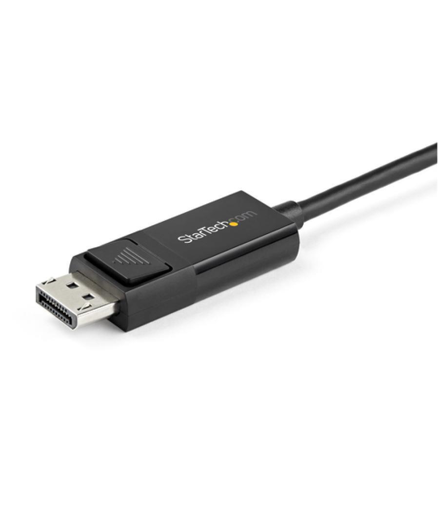 StarTech.com Cable de 2m USB C a DisplayPort 1.2 de 4K a 60Hz - Cable Adaptador de Vídeo Bidireccional DP a USB-C o USB-C a DP R