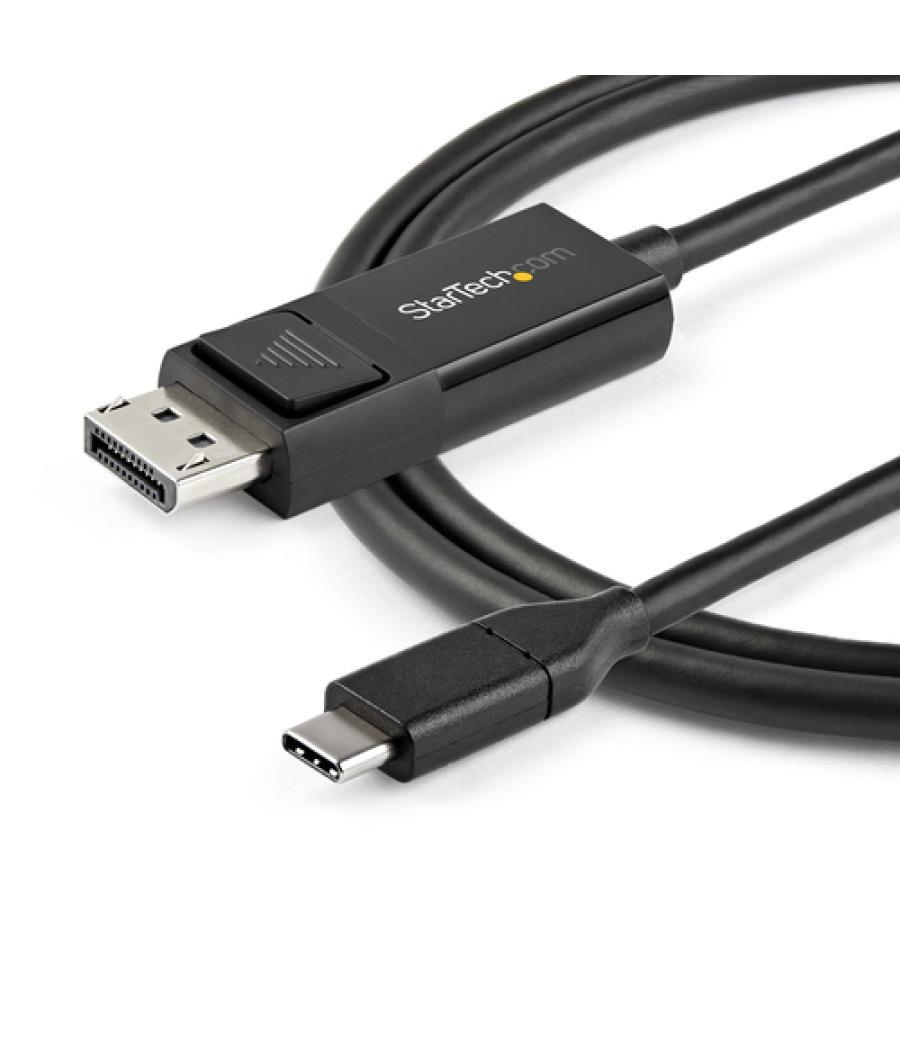 StarTech.com Cable de 2m USB C a DisplayPort 1.2 de 4K a 60Hz - Cable Adaptador de Vídeo Bidireccional DP a USB-C o USB-C a DP R