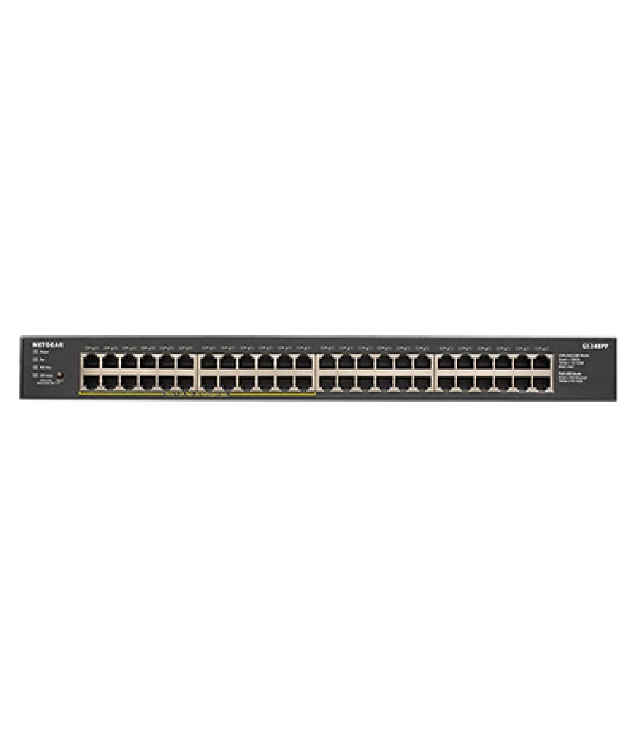NETGEAR GS348PP No administrado Gigabit Ethernet (10/100/1000) Energía sobre Ethernet (PoE) Negro
