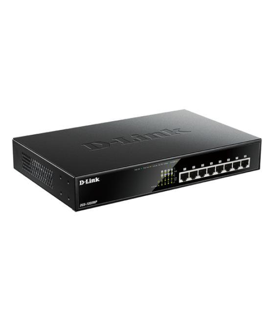 D-Link DGS-1008MP switch No administrado Gigabit Ethernet (10/100/1000) Energía sobre Ethernet (PoE) 1U Negro