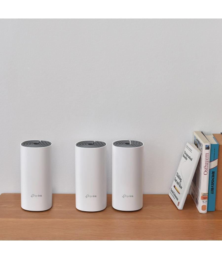 Tp-link deco e4 (3-pack) doble banda (2,4 ghz / 5 ghz) wi-fi 5 (802.11ac) blanco, gris 2 interno