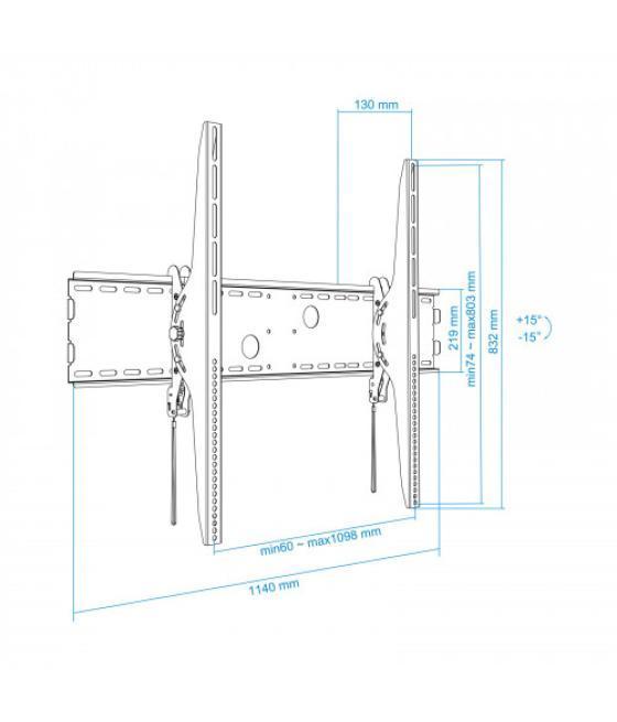 Tooq soporte de pared (monitor / plasma / lcd / led) 60”-100”