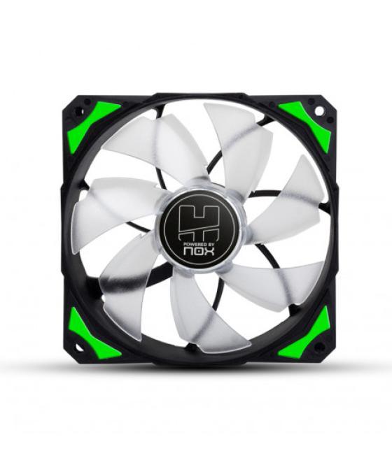 Nox h-fan led carcasa del ordenador ventilador 12 cm negro, verde, blanco