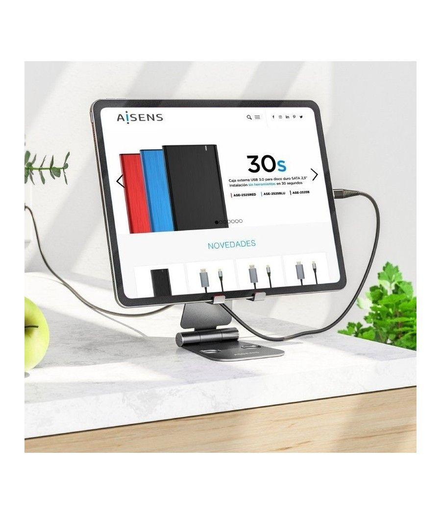 Soporte para smartphone/tablet aisens ms2pxl-094/ gris - Imagen 4
