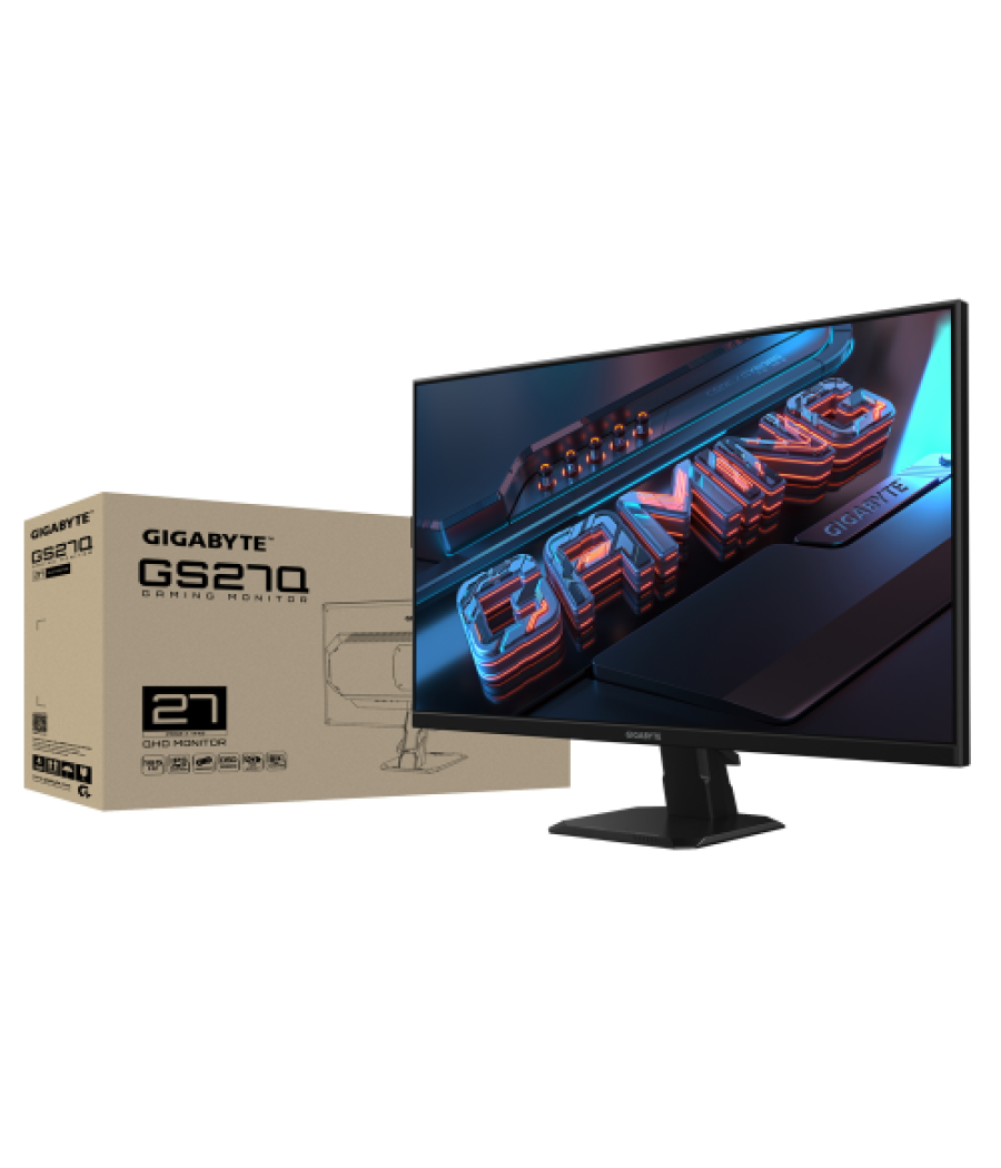 Gigabyte gs27q pantalla para pc 68,6 cm (27") 2560 x 1440 pixeles quad hd negro