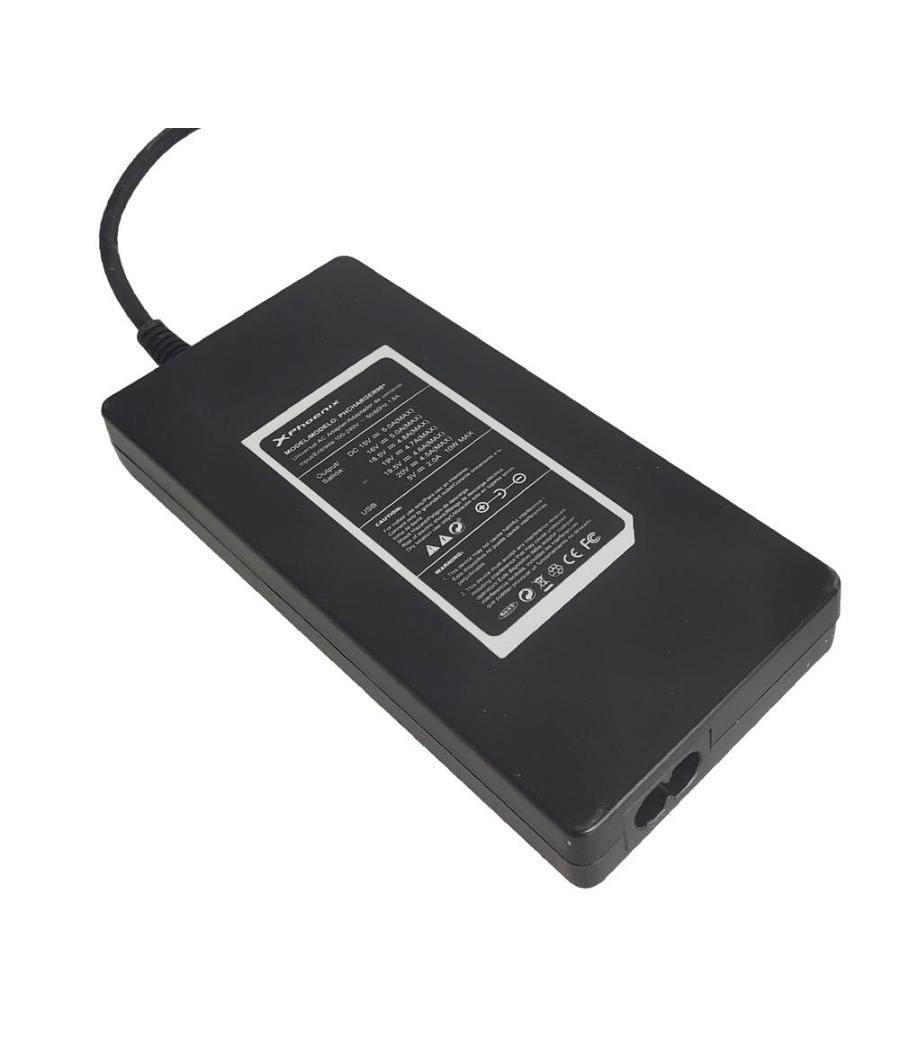 Adaptador cargador de corriente universal automatico 90w phoenix phcharger90+ super slim (incluye 12 conectores) para portatiles