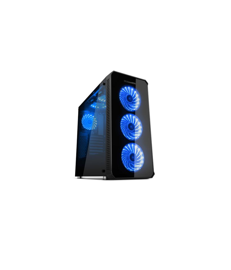 Caja ordenador gaming torre atx nox hummer tgx rainbow - cristal templado