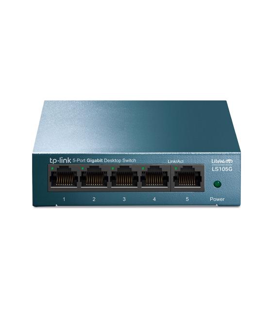 Switch 5 puertos 10 - 100 - 1000 tp - link azul claro
