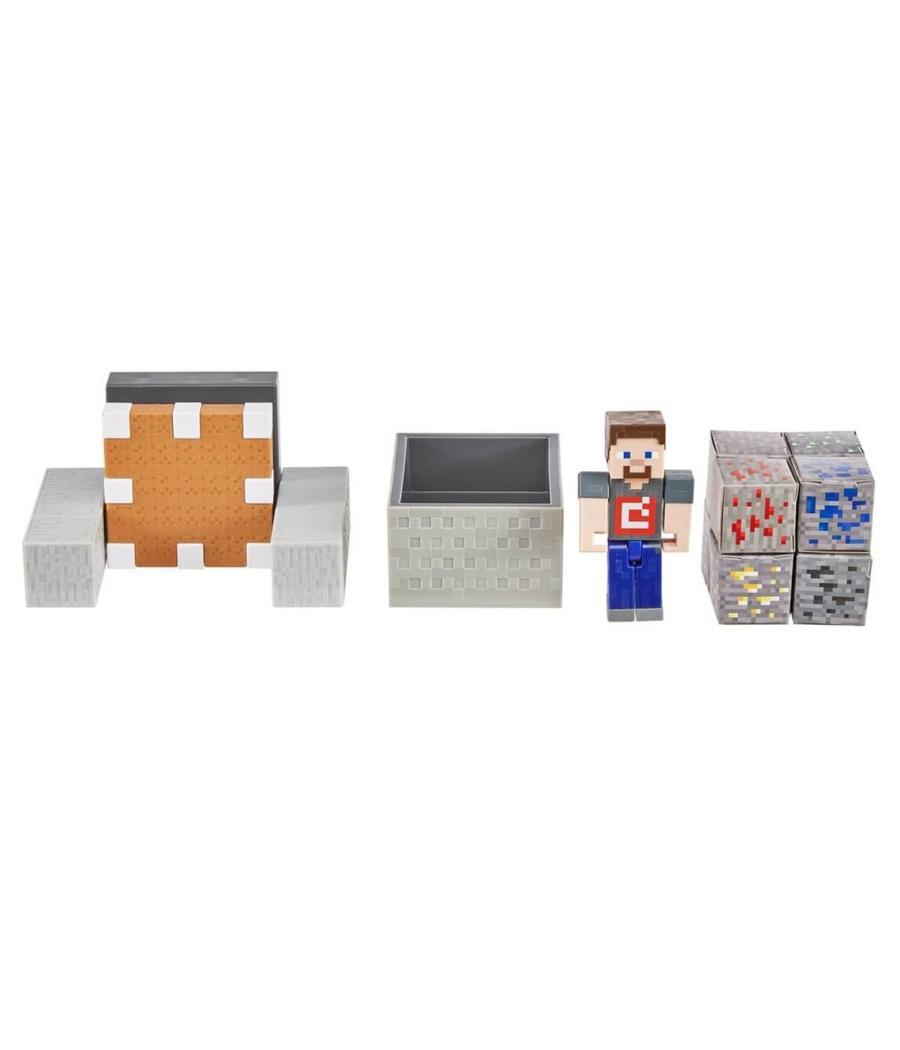 Figura mattel minecraft vagoneta explosiva lanza y choca