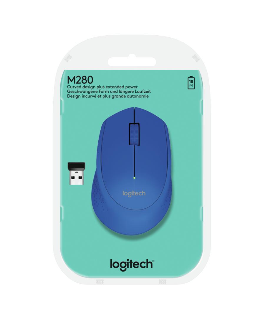 Mouse raton logitech m280 optico wireless inalambrico azul