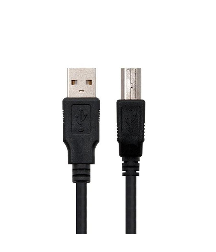 Cable usb tipo a 2.0 a usb tipo b 2.0 nanocable 1.8m negro macho - macho