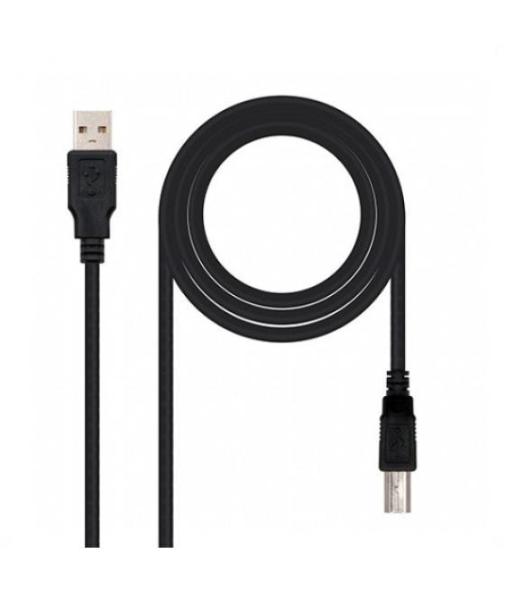Cable usb tipo a 2.0 a usb tipo b 2.0 nanocable 1.8m negro macho - macho